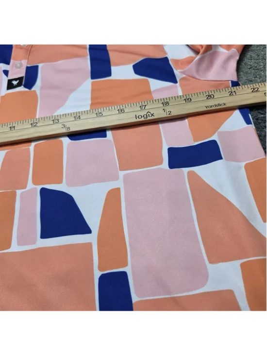 Bad Birdie Quintero Golf Club Polo Mens Large Multicolor Geometric Performance - Picture 5 of 7